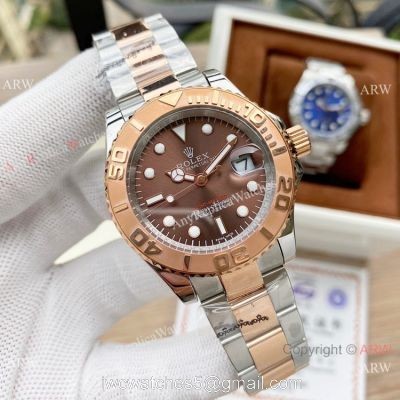 Two Tone Rose Gold Rolex Yacht Master Replica Watch 40mm 1