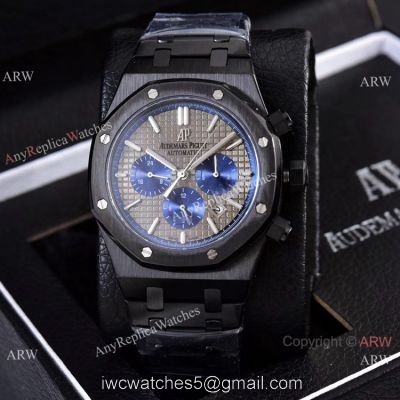 Knockoff Audemars Piguet Royal Oak 41mm Watches Gray Dial Blue Subdials 1