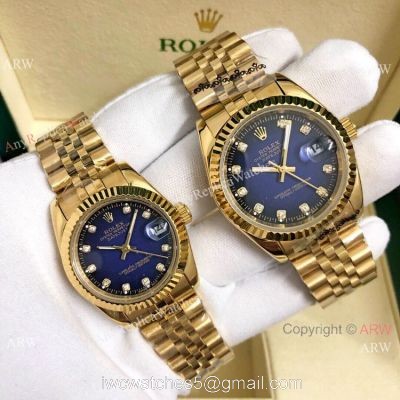 Buy Copy Rolex Datejust Lover Watches Blue Diamond Dial 1