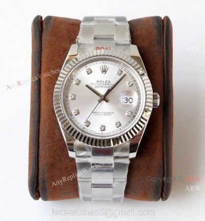 Swiss Replica Rolex Datejust 2 VR Factory 3235 904L Watch Silver Dial with Diamond 1