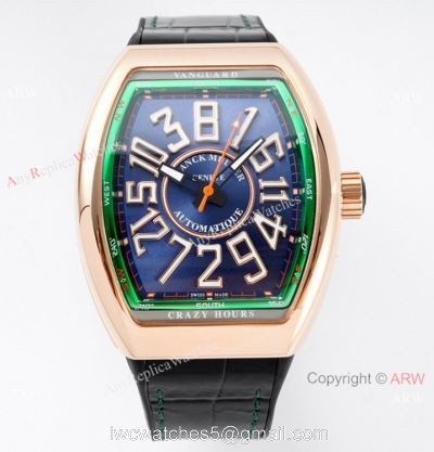 ABF Swiss Replica Franck Muller V45 CRAZY HOUR Watch 44mm Rose Gold 1