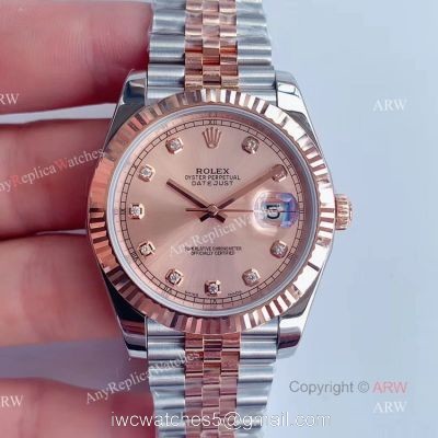 41mm Rolex Jubilee Rose Gold Datejust Noob Replica Watches For Men 1