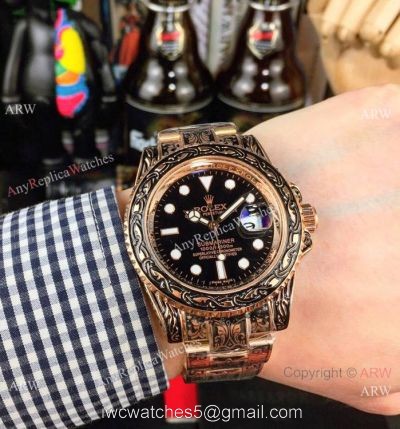 Rolex Submariner Engraving Rose Gold Watches Buy Replica 1