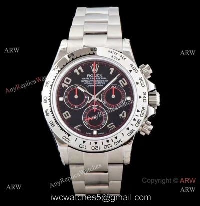 Best 1:1 Swiss 4130 Rolex Daytona JH Chronograph Copy Watch Black Arabic 1
