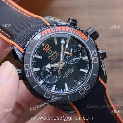 Best Replica Omega Planet Ocean 600m Watches Black Chronograph 1