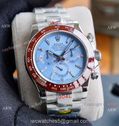 Noob Factory v10 Version Best Replica Rolex Daytona Ice Blue Diamond Watch 40mm 1