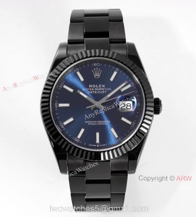 VR-Factory 1:1 Best Replica Rolex Datejust II Watch Black Venom Blue Dial 1