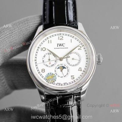 Swiss IWC Portugieser Perpetual Calendar Luxury Replica Watch Black and White 1