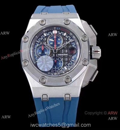 (JF) Swiss 3126 Audemars Piguet Chronograph Michael Schumacher Blue Index Dial Watch 1