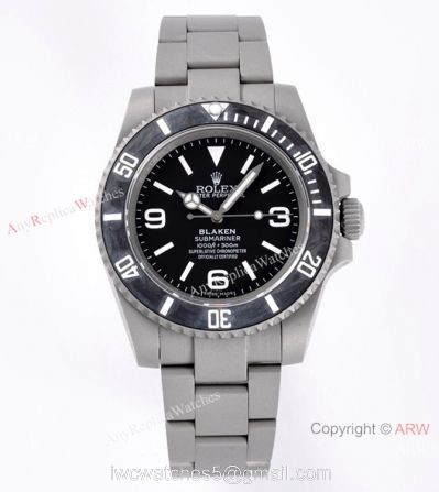 IPK Best 1:1 Replica Rolex Blaken Submariner Watch Carbon Case 1