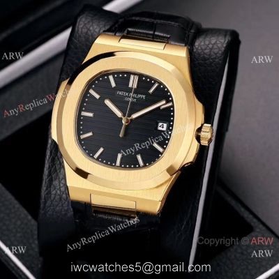Best Copy Patek Philippe Nautilus 40mm Watches Gold and Black 1