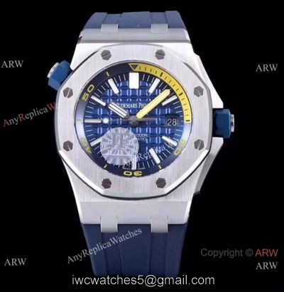 JF Factory V8 1:1 Best Audemars Piguet Divers Copy Watch Blue Dial 1