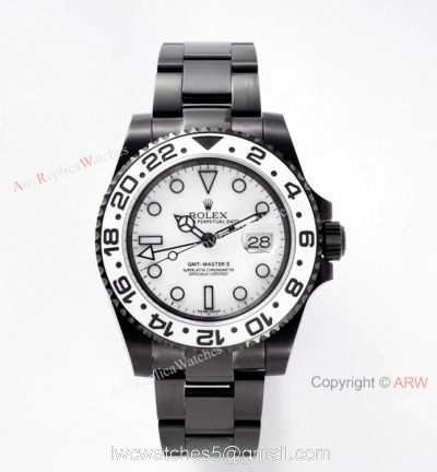 2020 NEW! AAA Replica Rolex GMT-Master II &8216;Oreo VR Swiss 3186 White Ceramic Watch 1