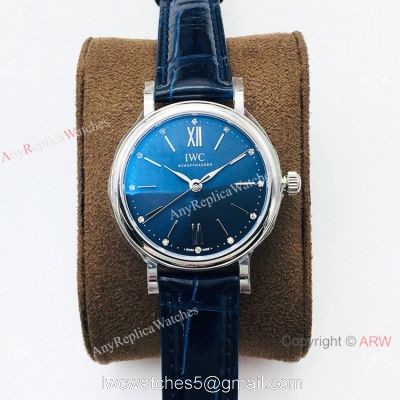 New! AAA Replica IWC Portofino Lady 34mm Watch Swiss 9015 Blue Dial 1
