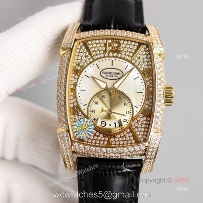 Yellow Gold Parmigiani Fleurier KALPA Diamond Watches Replica For Men 1