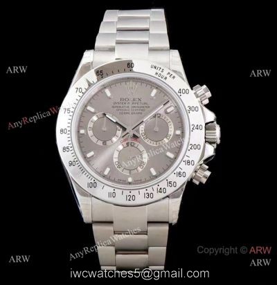 Best 1:1 Rolex Daytona JH Factory Swiss 4130 Chronograph Watch Copy Gray Face 1