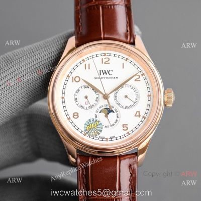 Swiss Replica IWC Portugieser Perpetual Calendar Rose Gold Watch 2020 New 1