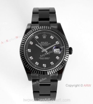 VR-Factory Replica Rolex 41mm Datejust II Black Venom Watch Diamond Markers 1