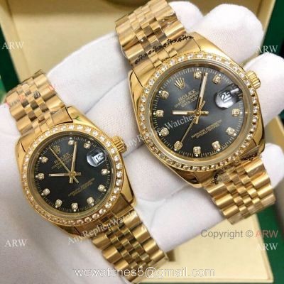 Fake Rolex Datejust Jubilee Band Yellow Gold Watch 36mm and 31mm 1