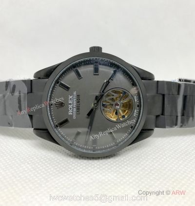 Best Replica Rolex Label Noir Tourbillon Men Watches 1