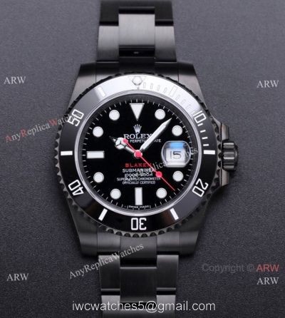 V6 Factory 1:1 Swiss Replica Rolex BLAKEN Submariner Watch Swiss 3135 Movement 1