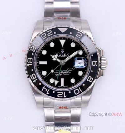 1:1 Best Edition NOOB V11 Version Rolex GMT-Master II Watch Black Ceramic 40mm 1