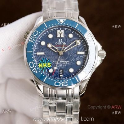 New! Omega Diver 300m James Bond Limited Edition Watches Blue Dial Stainless Steel 1