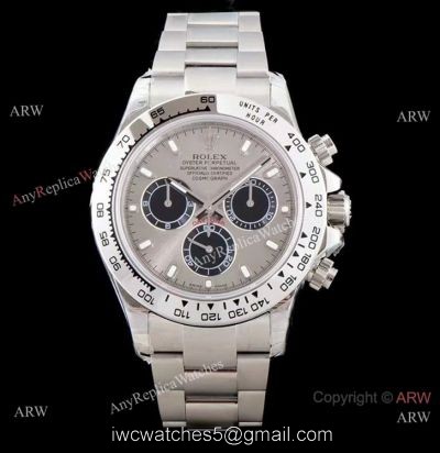 Best 1:1 Replica Rolex Daytona JH Factory 4130 Gray Chronograph Dial Watch 40mm 1