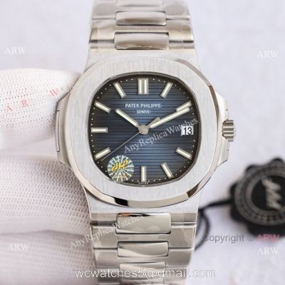 Swiss Grade Copy Patek Philippe Nautilus PPF Factory Cal324 Watch Blue Gradient Dial 1
