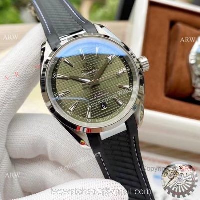 Best Quality Copy Omega Aqua Terra 150m Watches New Military green Dial 1