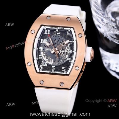 High Quality Replica Skeleton Richard Mille RM010 Rose Gold Automatic Watch For Men 1