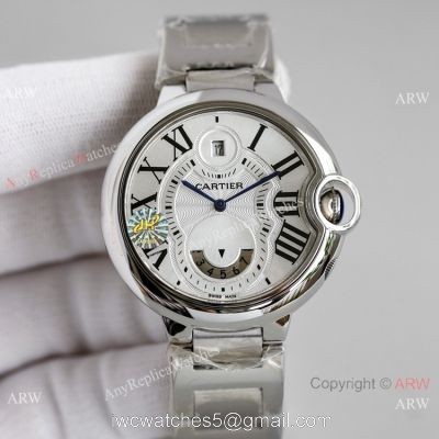 JH Factory Swiss Copy Ballon Bleu Cartier 9120 Movement Watch 42mm Stainless Steel 1