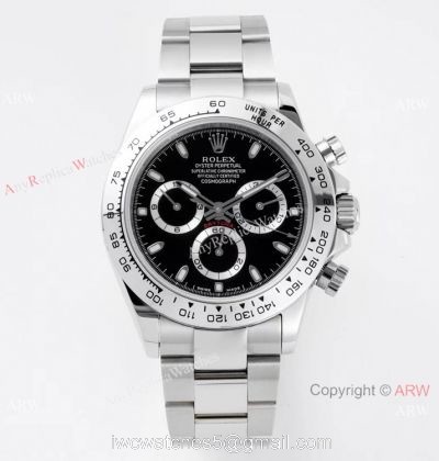 Super Clone Rolex Daytona 116520 Black Dial Watch VRF Swiss 7750 Movement 1