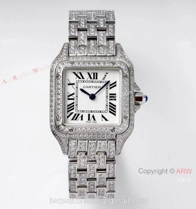 AC Factory Swiss Copy Panthere De Cartier Watch Iced Out Cartier 1