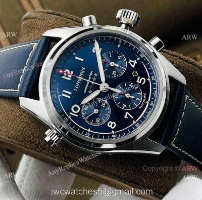 CF Factory 1:1 Replica Longines Spirit ETA 7753 Chronograph Watch Blue Face 1