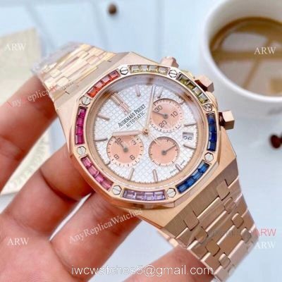 Replica Audemars Piguet Royal Oak Rainbow Watches Rose Gold 1