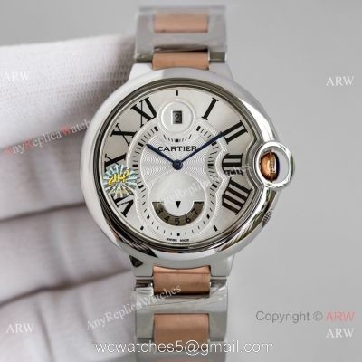 JH Factory Swiss Ballon Bleu Cartier 9120 Watch Two Tone Rose Gold 42mm 1