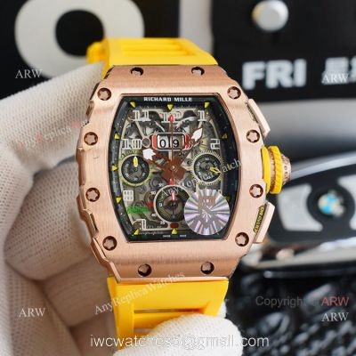 Best Richard Mille RM11-03 Felipe Massa Flyback Chronograph Dial Rose Gold Replica Watches 1