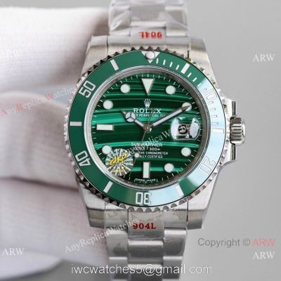 New! AAA Replica Rolex Submariner Malachite Dial Swiss 2824 Watch 40mm 1