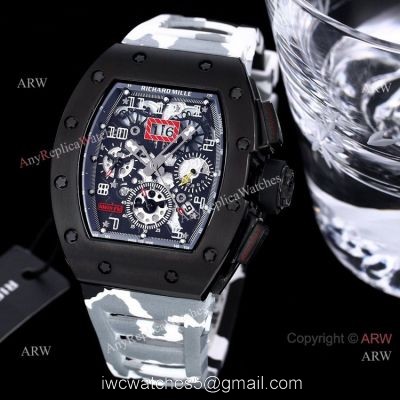 High Quality Replica Richard Mille RM011 FM Automatic Watch Camouflage Strap 1