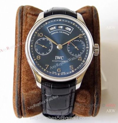 Swiss Grade 1 IWC Portuguese Annual Calendar Iw503502 Blue Watch ZF Replica IWC Watches For Men 1