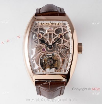 1:1 Super Clone Franck Muller Thunderbolt Tourbillon 72 Hour Power Reserve Watch Rose Gold Mens 1