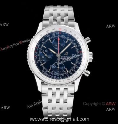 Swiss Grade Breitling Navitimer 1 41mm SS Blue Dial Watch KOR Factory A7750 Movement 1