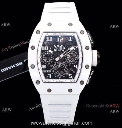 KV Factory 1:1 Best Replica Richard Mille RM011 White Ghost Limited Edition Watch 1