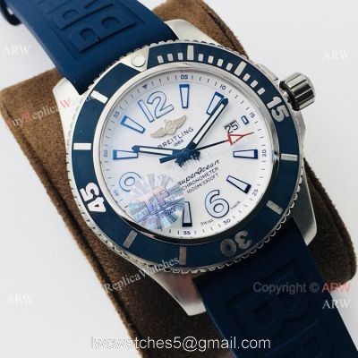 2021 New! TF Factory Breitling Superocean 44 Automatic White Dial Watch 2824 Movement 1