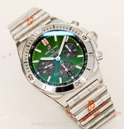 2021 New Super Clone Breitling Chronomat GF Factory Watch 42mm Green Dial 1