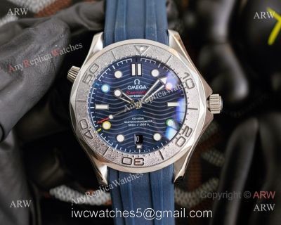 2021 New! Omega Seamaster Nekton Edition Watch Blue Dial Rubber Strap 1