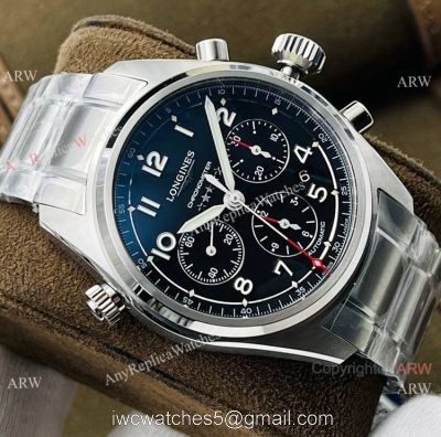 CF Factory Longines Spirit ETA7753 Chronograph Black Dial 40mm Watch 1