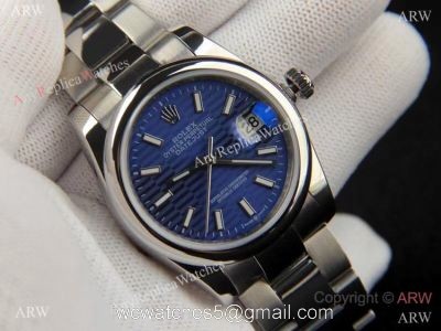 Clone Rolex Datejust 2021 Blue Exotic dial Oyster Watch Timeless style 1