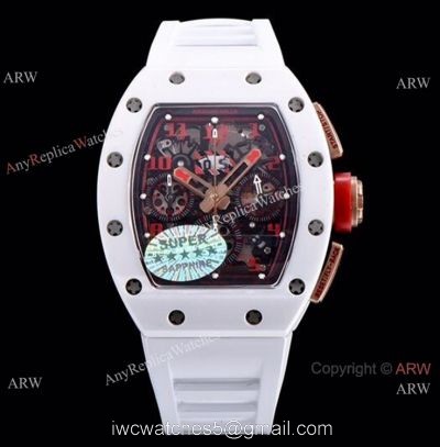 KV Factory Richard Mille RM 011 White Demon Flyback Chronograph Watch Ceramic Case 1